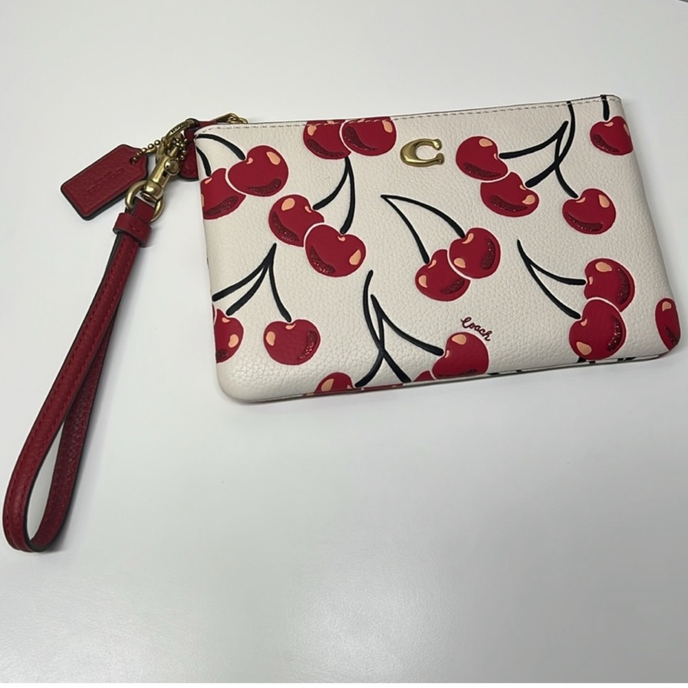 Coach Retail Wristlet in Cherry Print